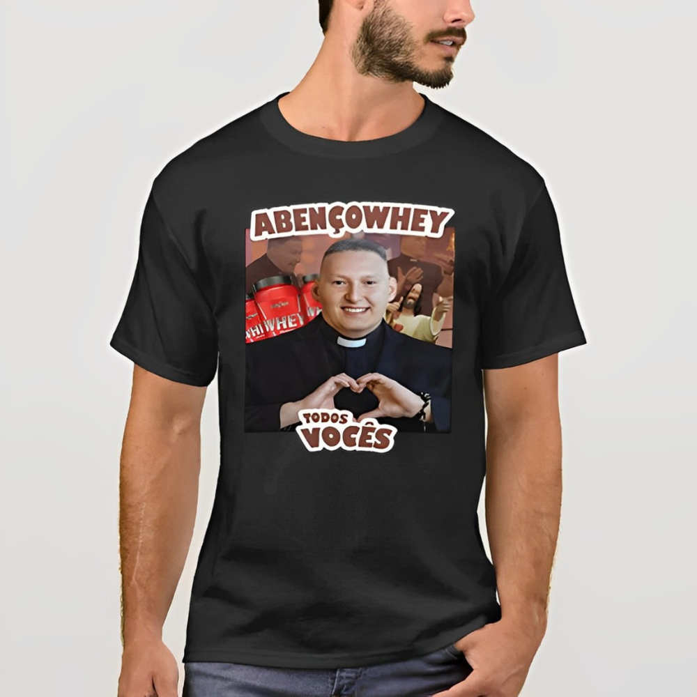 Camiseta Básica Estampada Padre Marcelo Estilo Academia Confortável Top Bt051