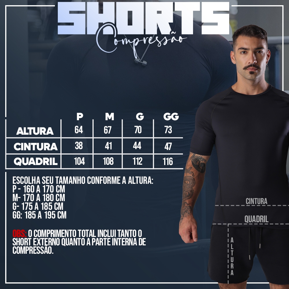 Kit 2 Shorts Dry-Fit Compressão 2 em 1 Esportivo Treino Academia Anime Shippuden Itachi Akatsuki Aldeias Personalizado