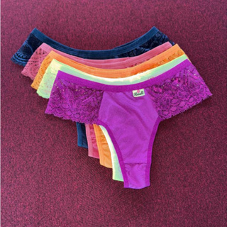 Rosalê Lingerie - Kit Tangas fio com renda Microfibra Linha Premium Suyanne em Oferta na Shopee