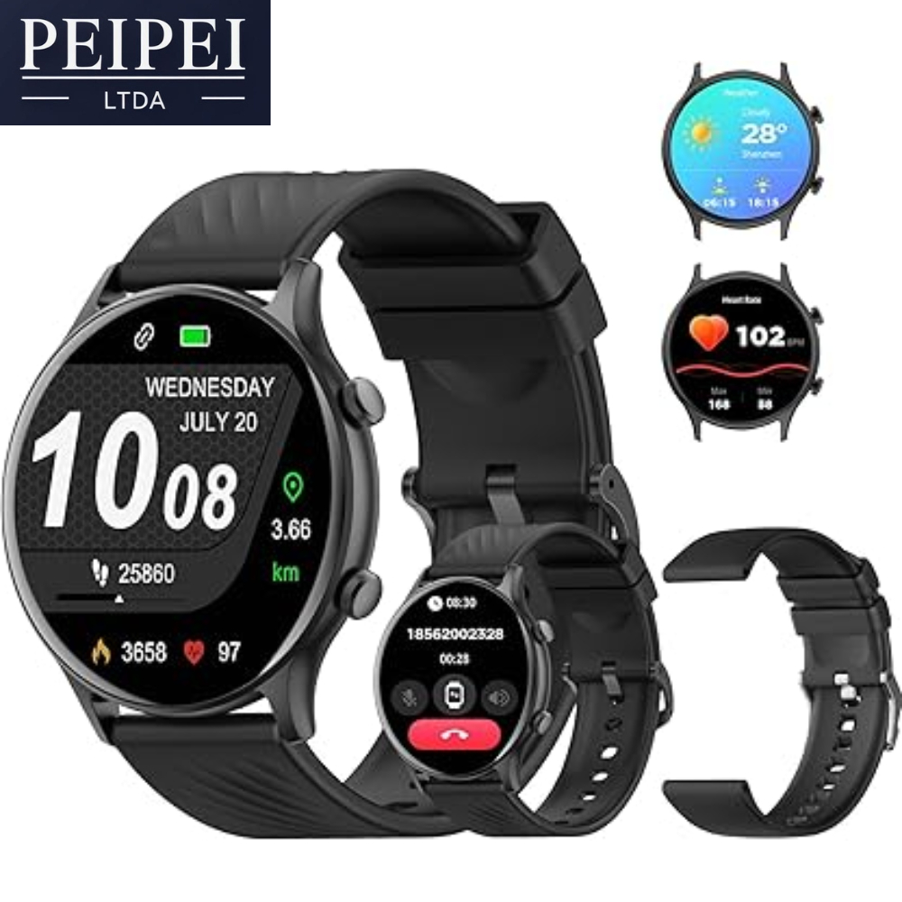 Smartwatch PEJE ZW04-Relógio Smartwatch 1.39",À Prova d'Água IP68+ Pulseira Extra