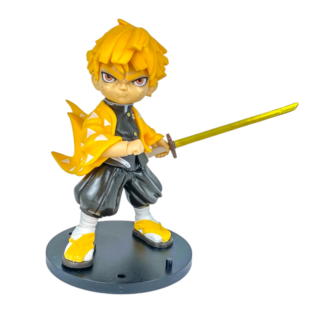 Boneco Zenitsu Action Figure Estatua Tanjiro Demon Slayer Kimetsu No Yaiba Promoçao Presente