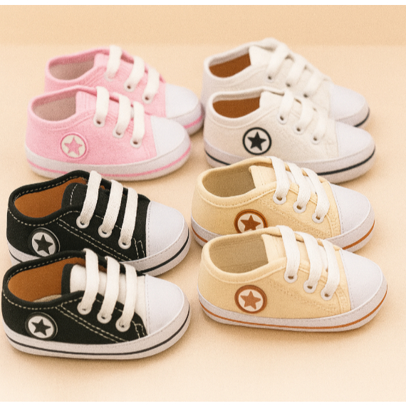 Tênis Infantil Starzinho para Bebês Sapatinho Moderno e Confortável - Até 12 Meses em Oferta na Shopee