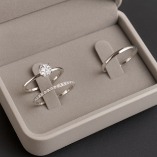 Conjunto Alianças Prata Finas & cravejada + Anel Solitário 💍 Elegância, Compromisso e Sofisticação em Oferta na Shopee