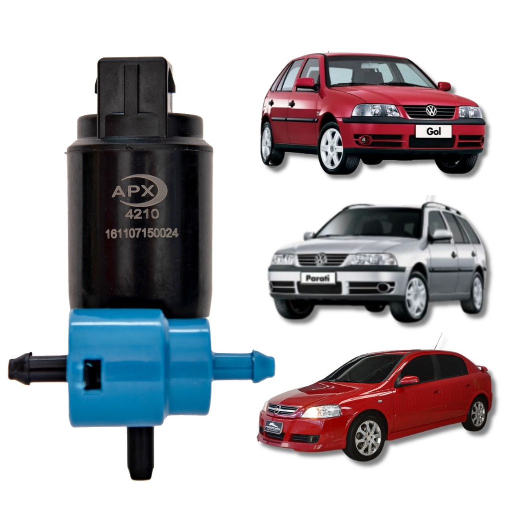 ELETROBOMBA 12V P/ RESERVATÓRIO DO PARA-BRISA VW GOL 1995/ GM ASTRA