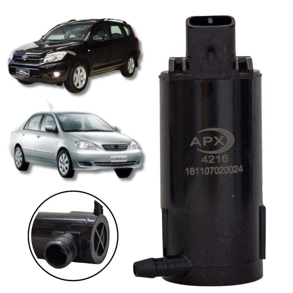 ELETROBOMBA 12V P/ RESERVATÓRIO DO PARA-BRISA TOYOTA HILUX 1992/ COROLLA em Oferta na Shopee