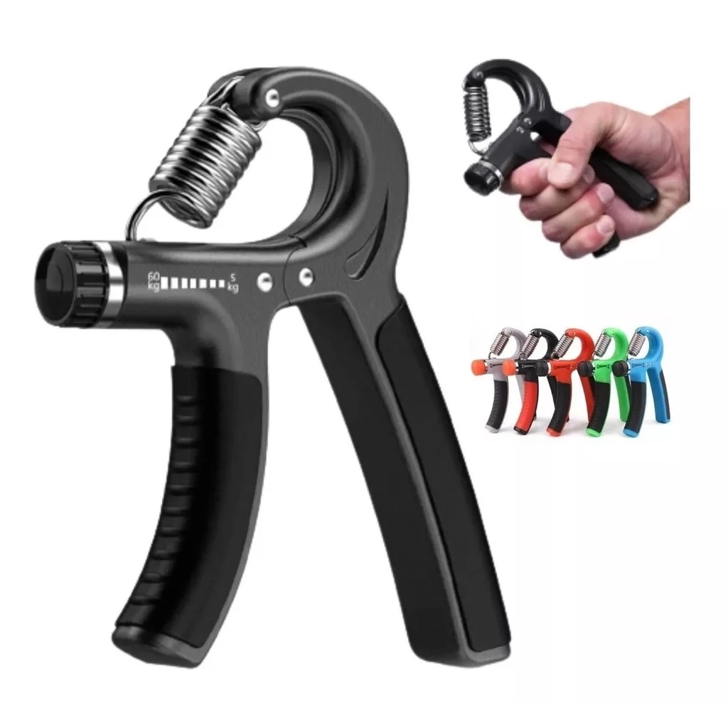 Hand Grip Ajustável Exercício Punho Antebraço Mãos Força Musculação Portátil com Mola Resistência