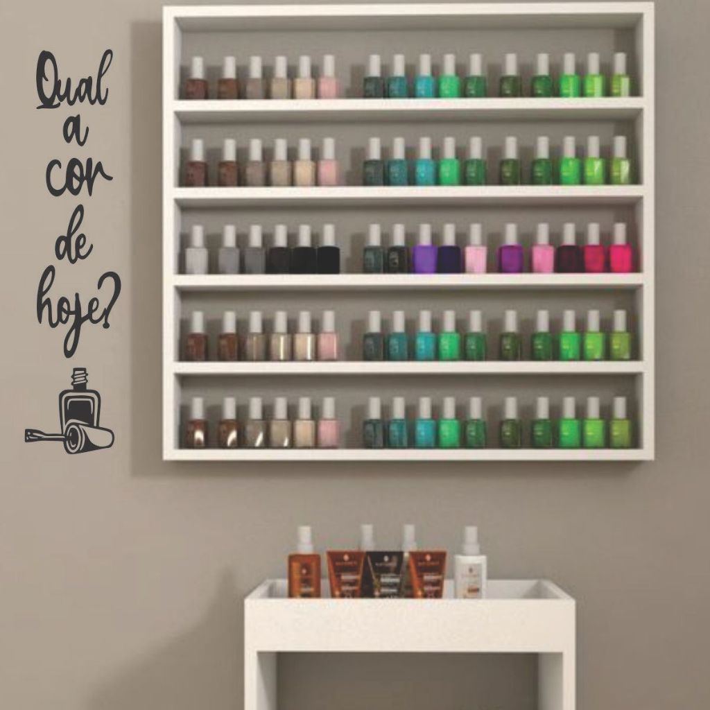 Letreiro Quadro de Parede em MDF 3mm Auto Colante Qual a Cor de Hoje?