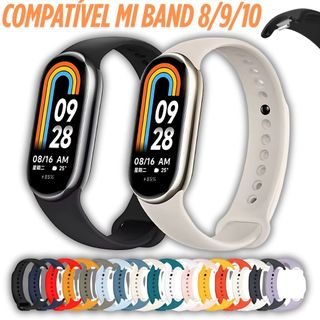 Pulseira Mi Band 10  Miband 9 8 Smart Band Xiaomi Silicone Sport Esportiva Macia Premium