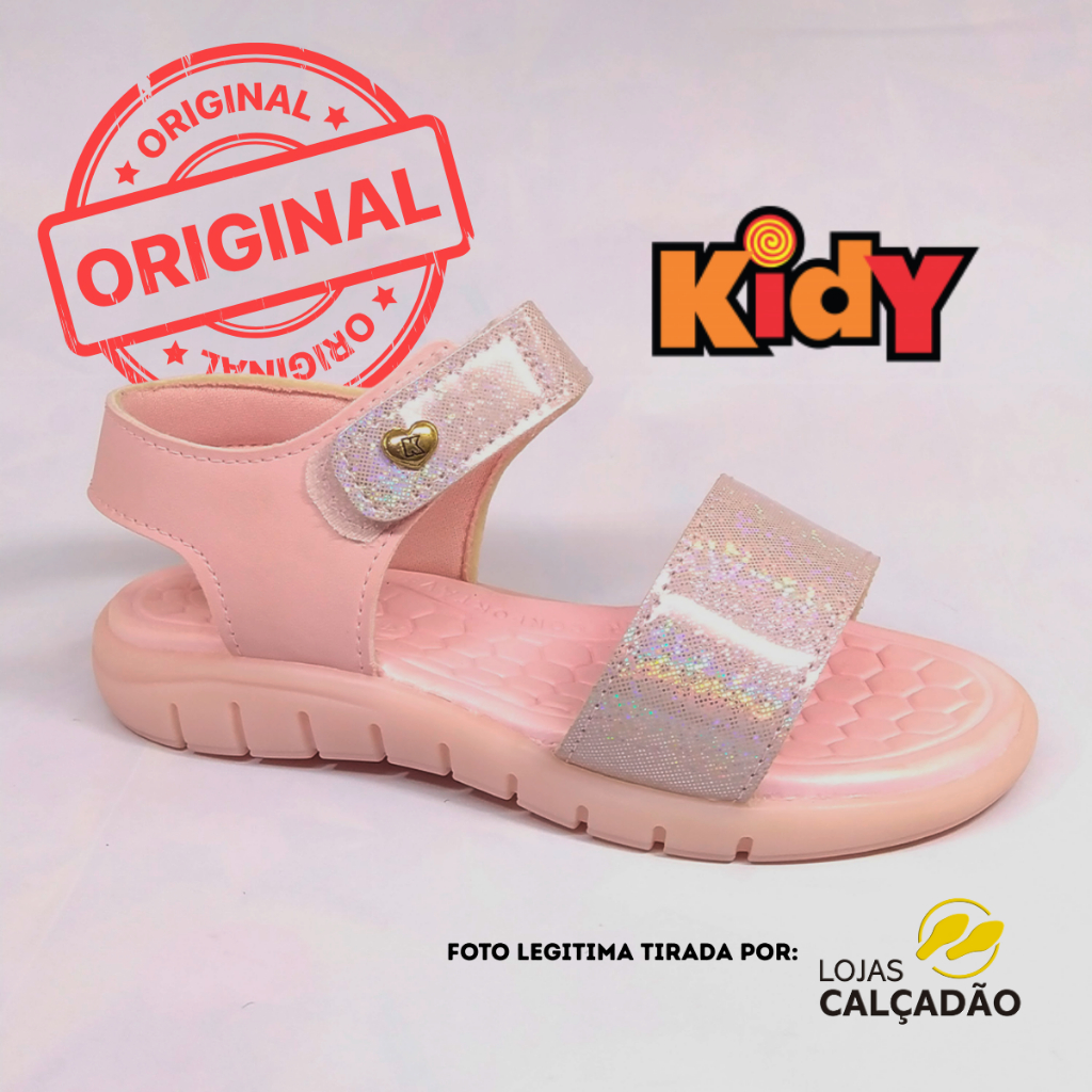 Sandália Wave Light Kidy 17210344005 Rosa com Velcro Conforto e Leveza para Crianças