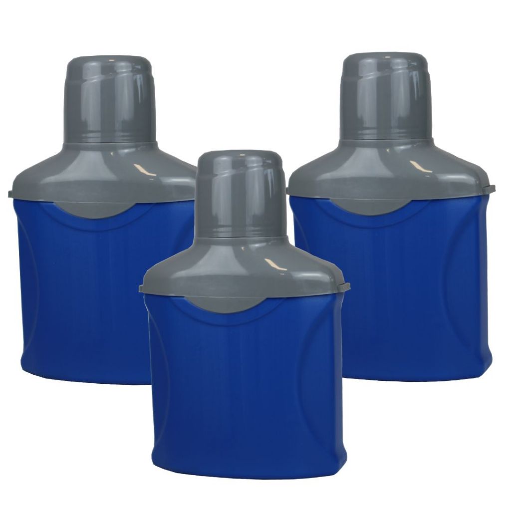 Cantil Térmico 1 litro kit Com 3 Unidades Com Alça Cor Azul