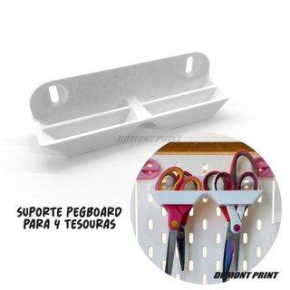 Suporte Organizador de Tesouras para Pegboard Capacidade 4 Unidades de Tesoura