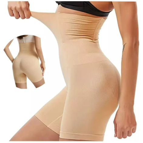 Bermuda Shorts Cinta Modeladora Bege Preto Alta Compressão Não Enrola Diminui Medida Empina Bumbum Plus Size 4 Barbatana
