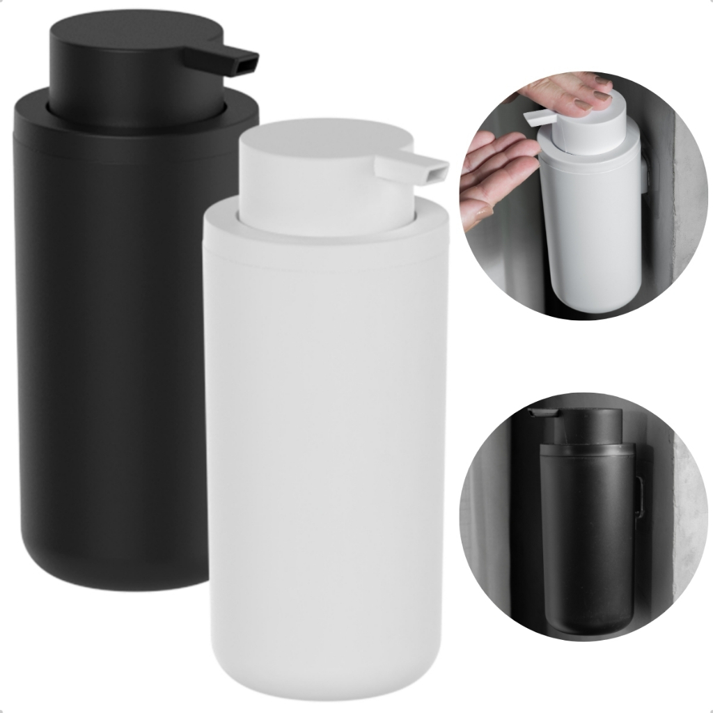 Dispenser de Parede Porta Shampoo Condicionador Sabonete Líquido 500ml Sem Furos Resistente