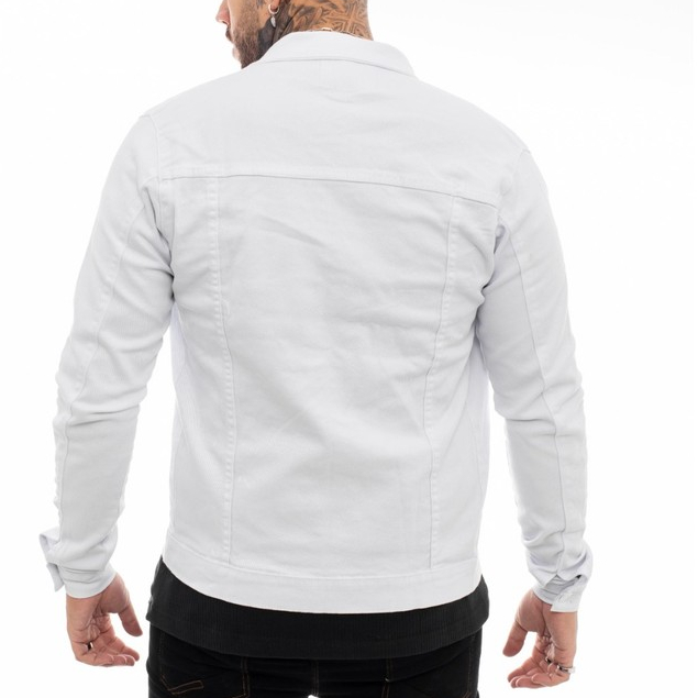 Jaqueta Sarja Masculina Premium Lisa Branca Estilo Casual