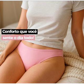 Kit 6 Calcinhas Básicas 100% Algodão Confortavel Lisa em Oferta na Shopee