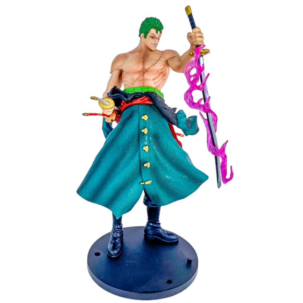 Boneco Zoro 22cm Action Figure Estatua Roronoa Zoro Luffy One Piece Colecionavel Anime