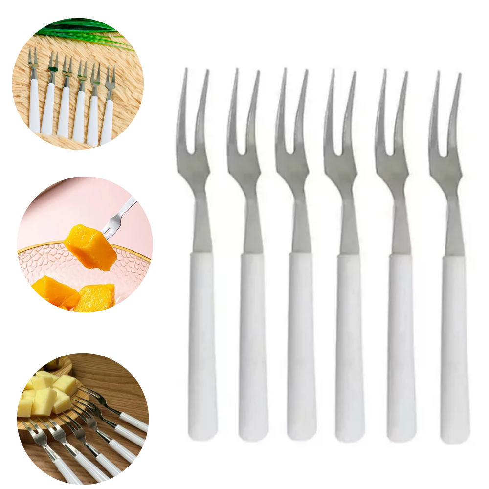 Mini Garfo Garfinho para Petiscos Perfeito Servir Aperitivos Resistente Alta Qualidade Reutilizável