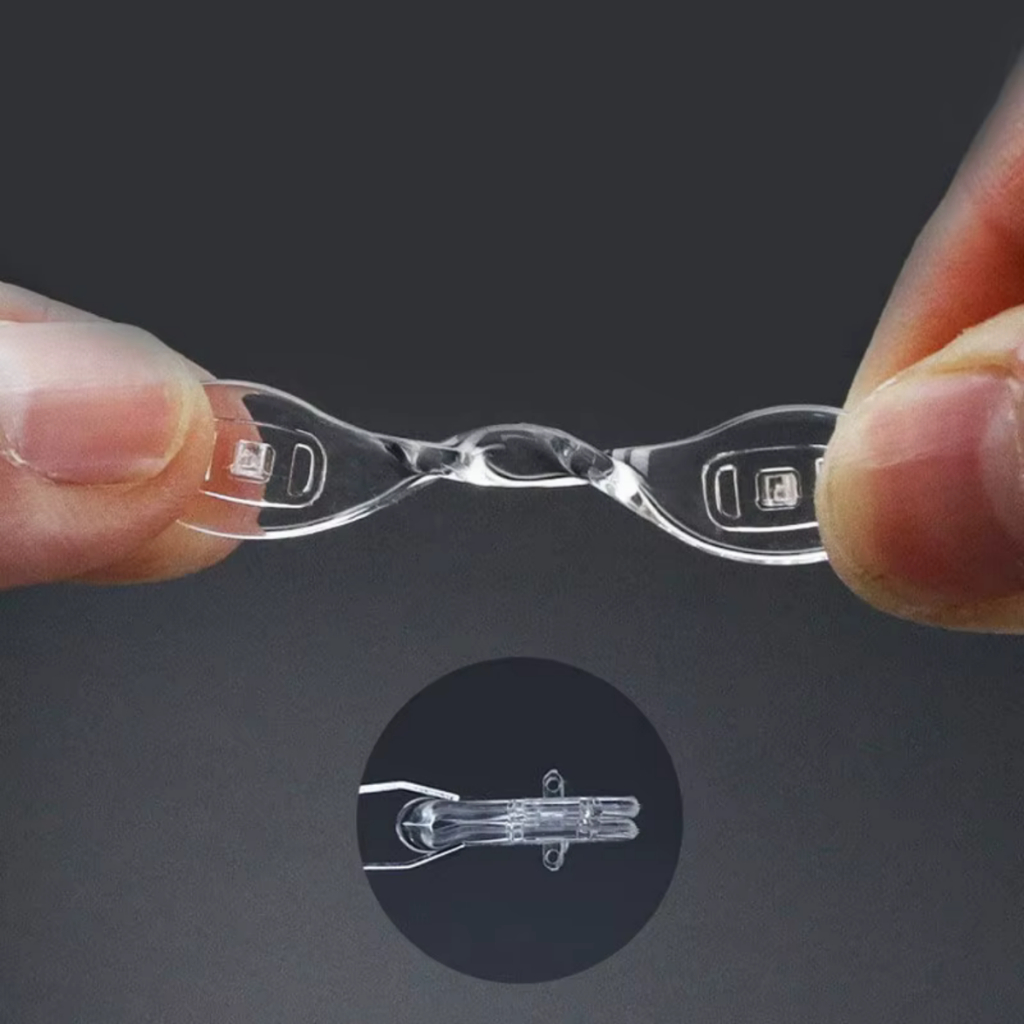 Plaqueta de silicone para óculos, pezinho apoio de nariz, suporte de óculos plaqueta anatômica