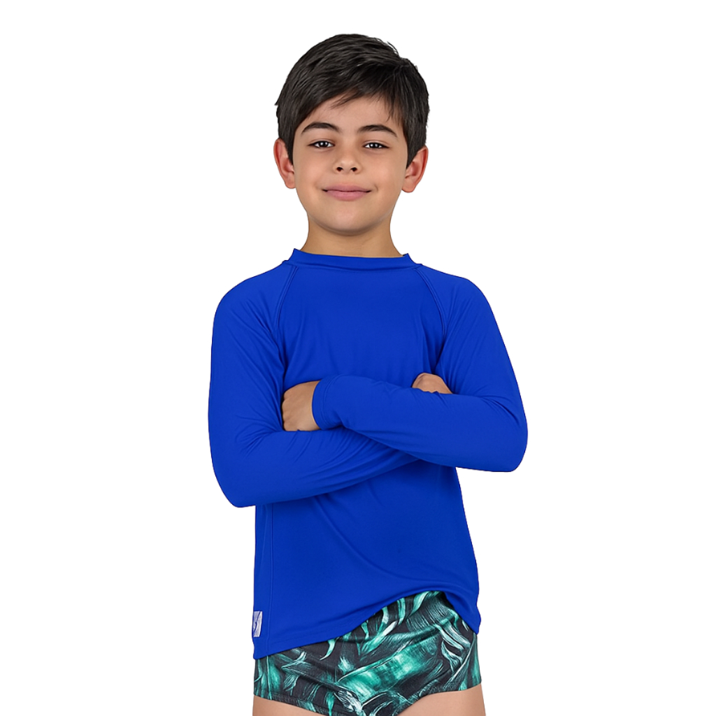 Camisa Infantil Segunda Pele Manga Longa Proteção Uv Solar Confortável Unisex