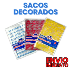 50 Saquinhos Celofane Plásticos Transparentes Decorados 10x15cm 11x20cm Para Lembrancinha Festa