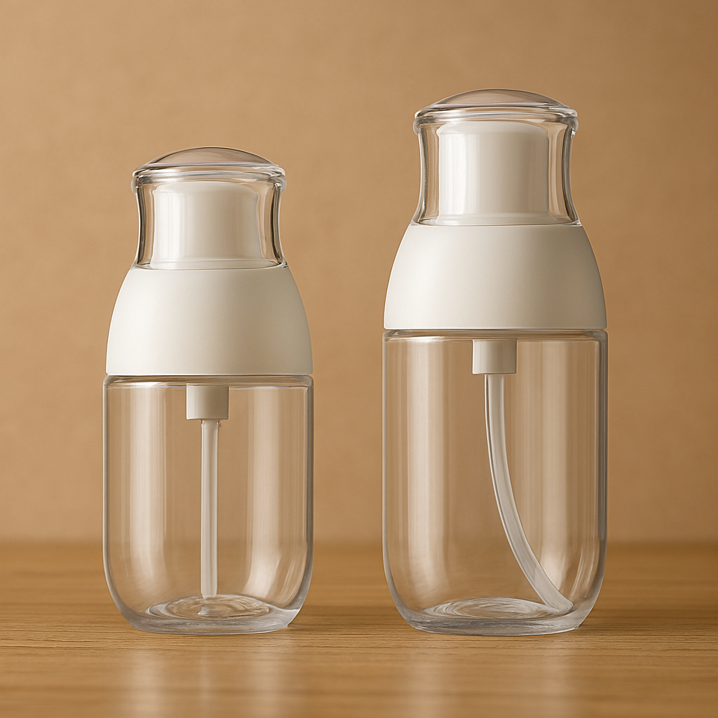 Kit Frasco Bomba Spray Linha Luxo 50ml/120ml Embalagem Plástica para Emulsão Loção Sérum Cuidados com a Pele e Cosmét