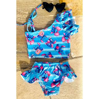 Biquini Infantil Lilo & Stitch Menina Moda Praia Verão 2026 C/ Babado Proteção UVB Conjunto Feminino Piscina 2 A 10 Anos em Oferta na Shopee