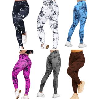 Calça Legging Marmorizada Academia Fitness Cintura Alta Treino em Oferta na Shopee