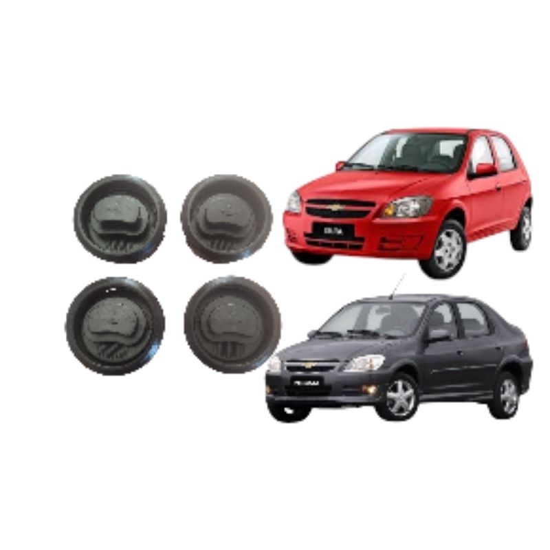 Kit 4 Difusores de Ar Central e Lateral Saída Aro Preto Prisma e Celta 2007/2015 Prisma GM Chevrolet em Oferta na Shopee