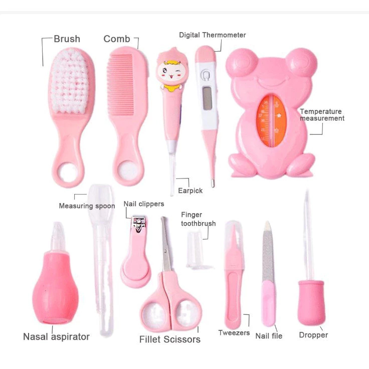 Kit 13 Higiene Cuidado Bebê Recém Nascido Essencial Cuidados Com O Bebê Recém Cortador Escova Cabelo Unha Pente