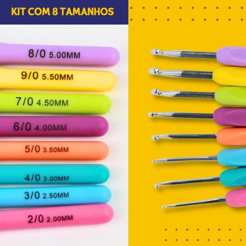 Kit Agulha Para Crochê Soft Cabo de Plástico Nybc – Kit C/ 8 Unidades — imagem 2 de 2