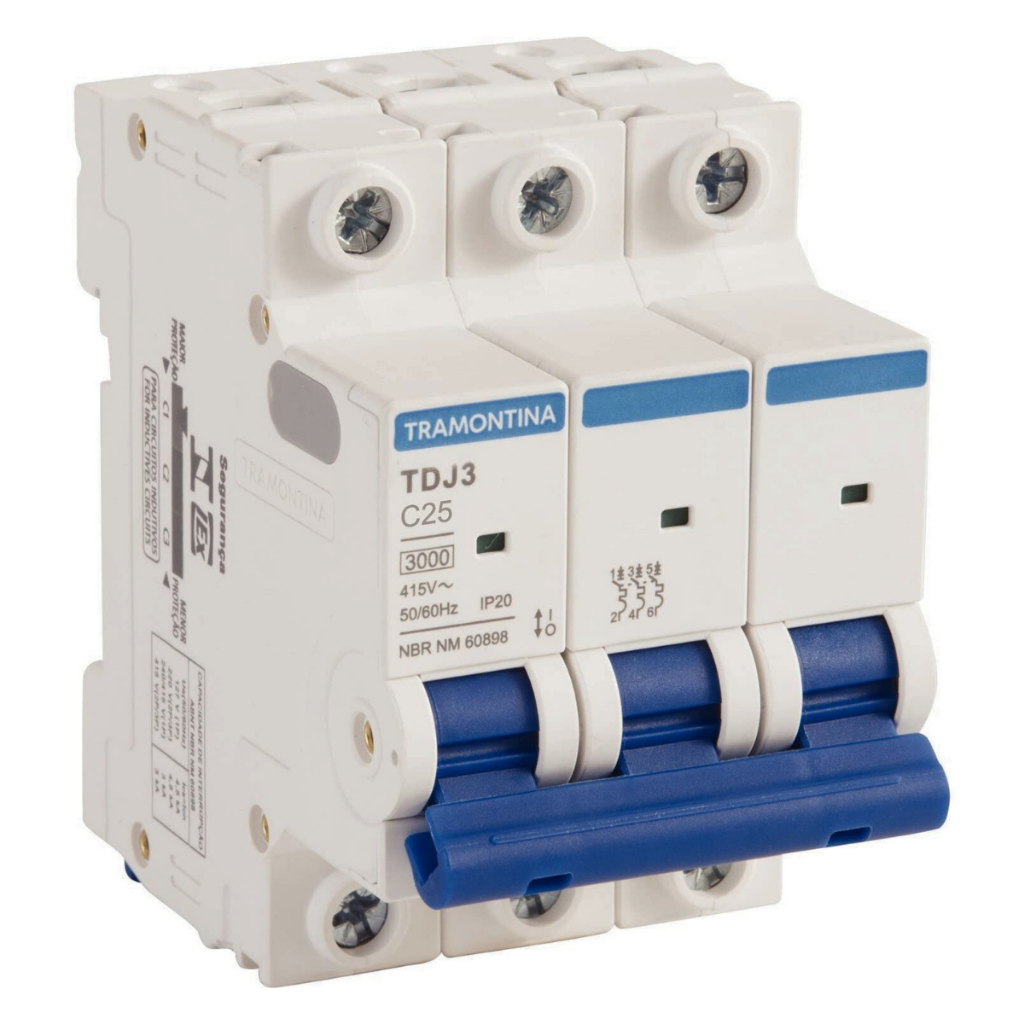 MINIDISJUNTOR TRIPOLAR TDJ3-3C25 3P 25 3KA