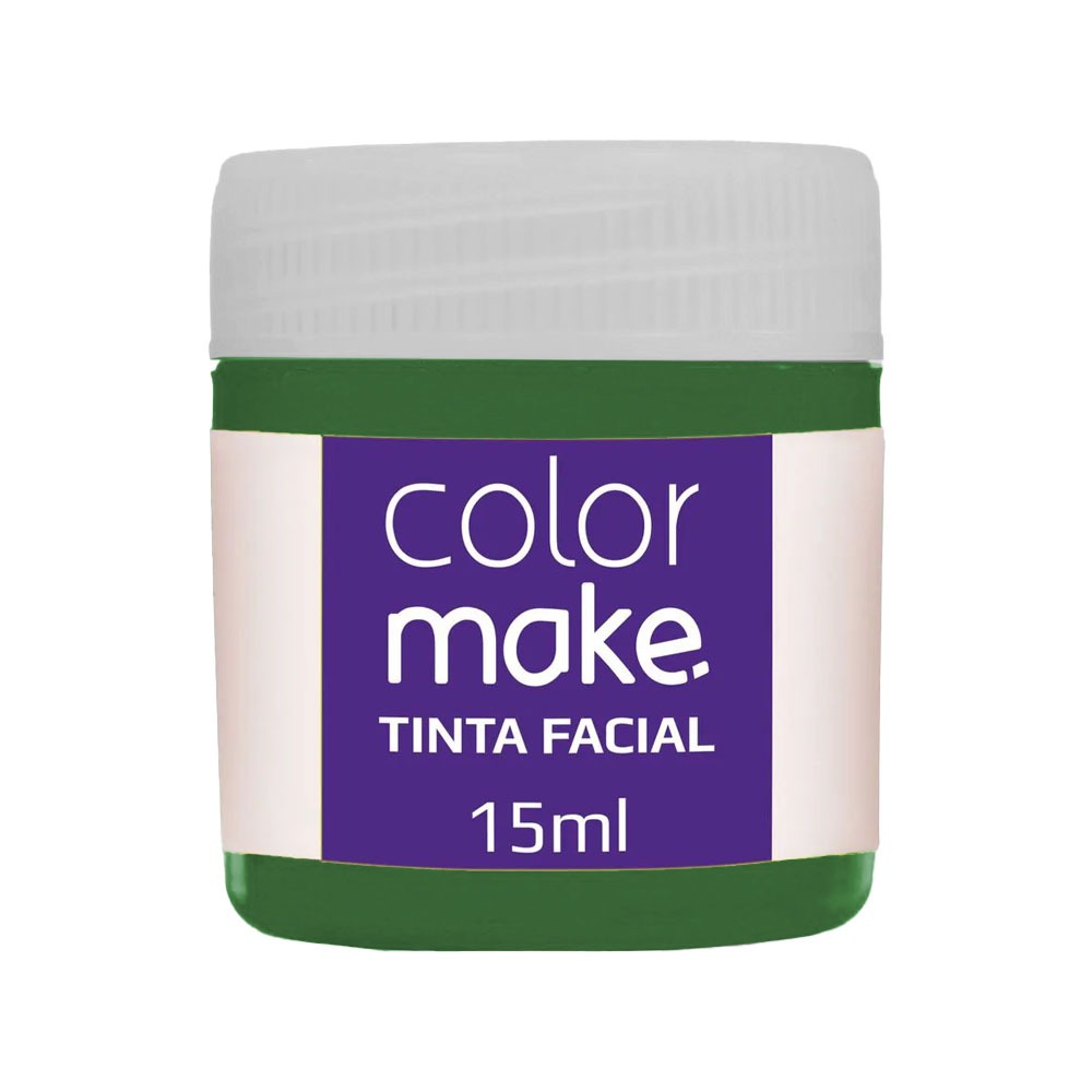 Tinta Facial Líquida 15ml Verde Colormake Maquiagem Artística Halloween Fantasia Carnaval