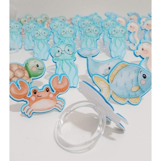 Porta guardanapo de argola acrílica e tag de papel QUALQUER TEMA em Oferta na Shopee