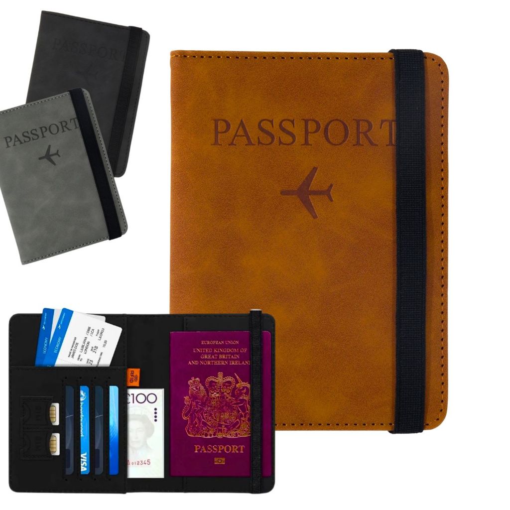 Imagem Carteira Porta Passaporte Documentos Cartões Cédulas Viagem Alta Qualidade