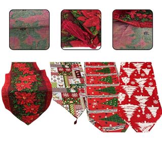 Trilho Caminho Mesa Natalino Natal Enfeite Tecido 33x180cm SORTIDO