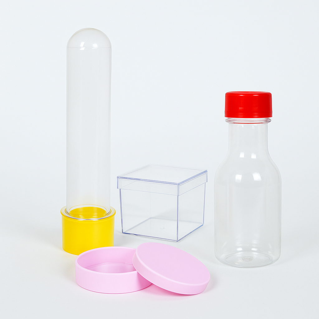 Kit Festas 10 Caixas acrilicas 5x5 10 Tubetes 13 cm 10 Latinhas 5x1 -e 10 Garrafinhas- lembrancinhas em Oferta na Shopee