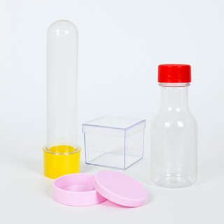 Kit Festas 10 Caixas acrilicas 5x5 10 Tubetes 13 cm 10 Latinhas 5x1 -e 10 Garrafinhas- lembrancinhas em Oferta na Shopee