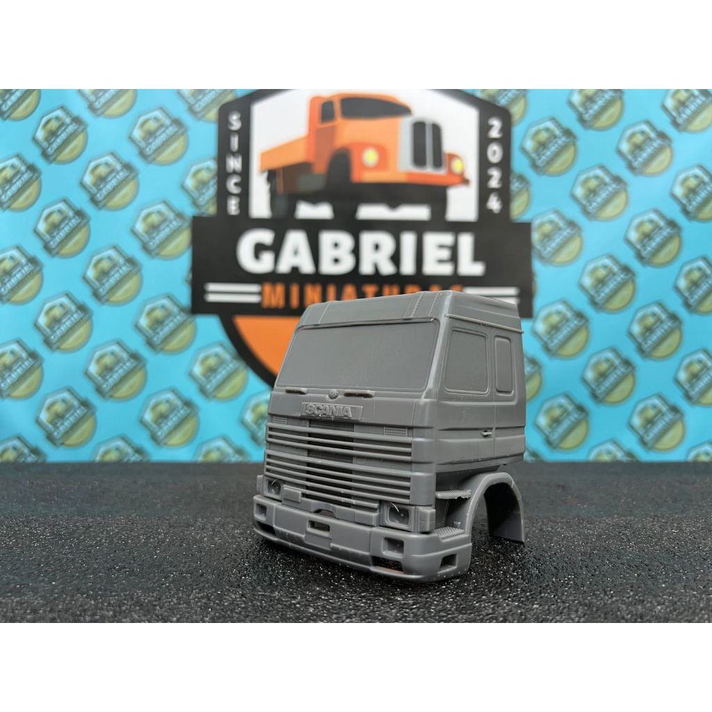 Cabine resina 3D Scania 113 Frontal miniatura escala 1:32