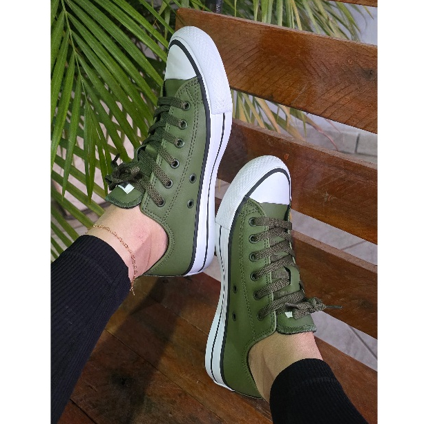 Tênis Unissex Casual Cano Curto Star Courino Style Sola de Borracha em Oferta na Shopee