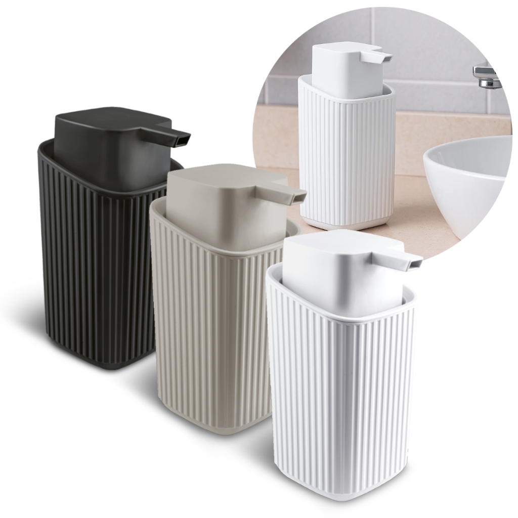 Porta Sabonete Líquido de Plástico 400 ml Minimalista Banheiro Lavabo Usual Utilidades