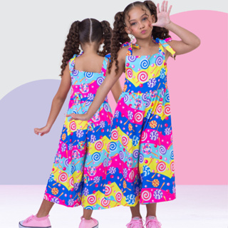 Macacão infantil casual menina estampas divertidas lançamento em Oferta na Shopee