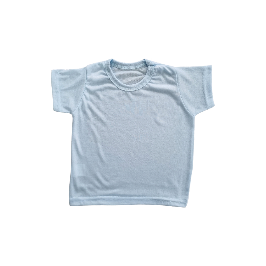 Camisa infantil AZUL CLARO para sublimar 100% poliéster (1 a 14 anos).
