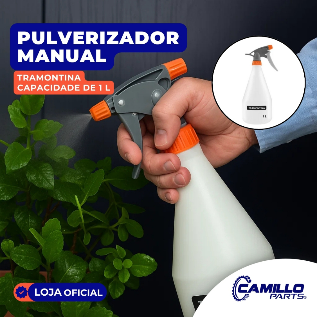 Imagem Pulverizador Manual Tramontina 1 Litro Plástico Resistente Jardim Borrifador Bico Regulável