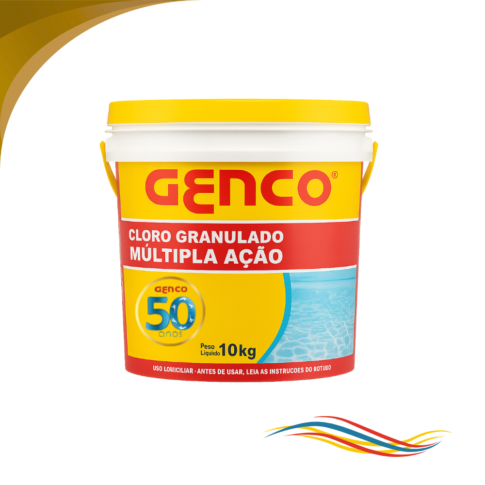 Cloro para Piscina Genco 3 em 1 - 10kg | Tratamento Completo | Água Cristalina em Oferta na Shopee