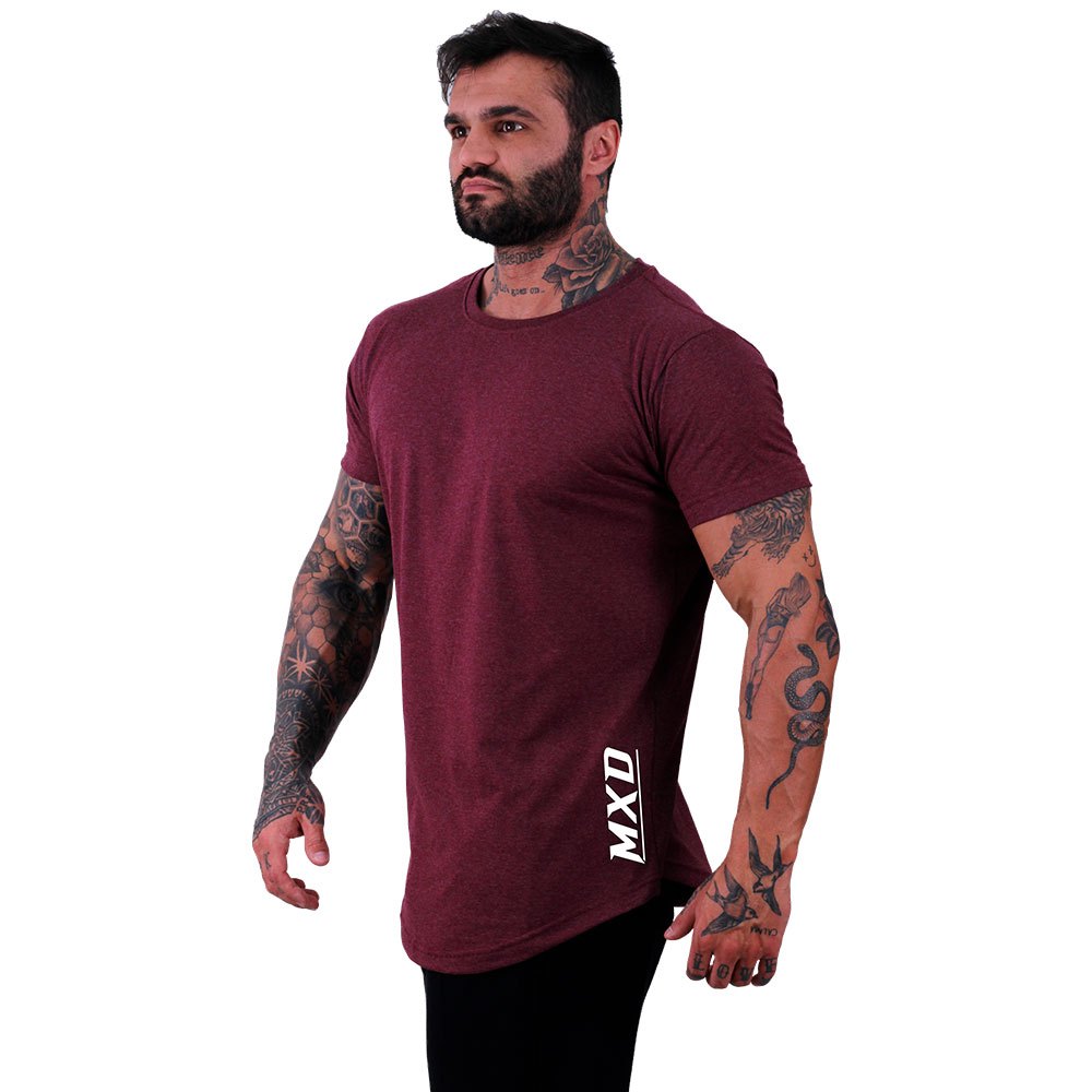 Camiseta Longline Masculina MXD Conceito Academia Treino Lazer Caveira quebra-cabeça