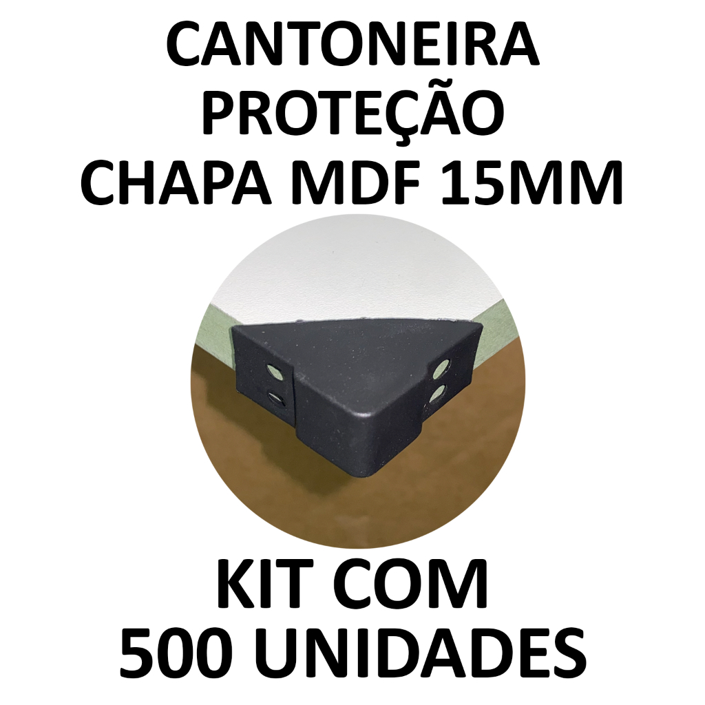 Kit 500 Cantoneira Plástica 15mm Cobertura Mdf Chapa Móveis Proteção Transporte Quina Canto Embalagem Plastim