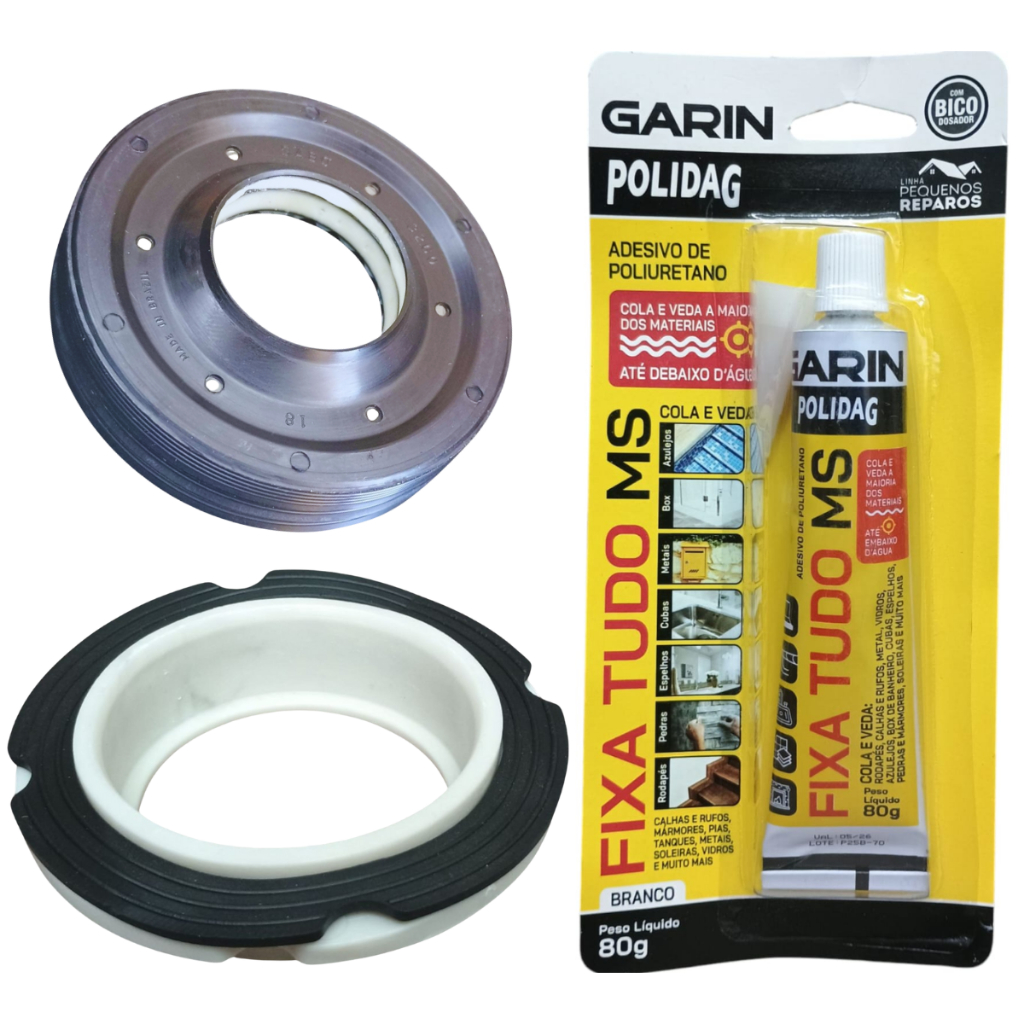 SALVA TANQUE C/GUARNIÇÃO RETENTOR COMPATÍVEL COM LAVADORAS BRASTEMP CONSUL BWG12A CWL10A