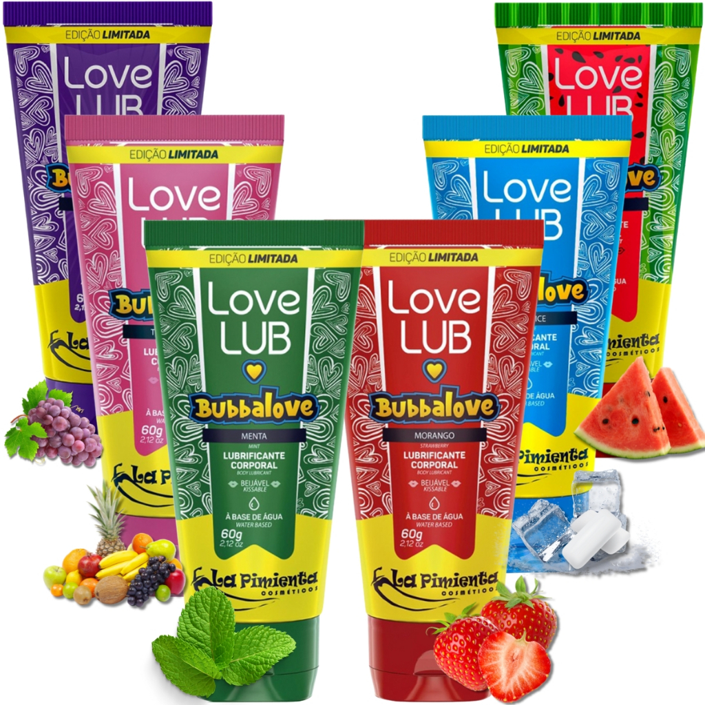Gel Lubrificante Íntimo Beijável Bubbalove Delícia Casal Excita Estimula Desliza Conforto Sex Shop