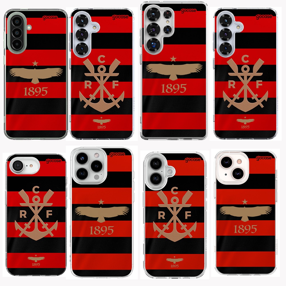 Capa Capinha Gocase Flamengo Origens 1895 - Modelos IPhones e Samsung (Escolha uma das estampas)