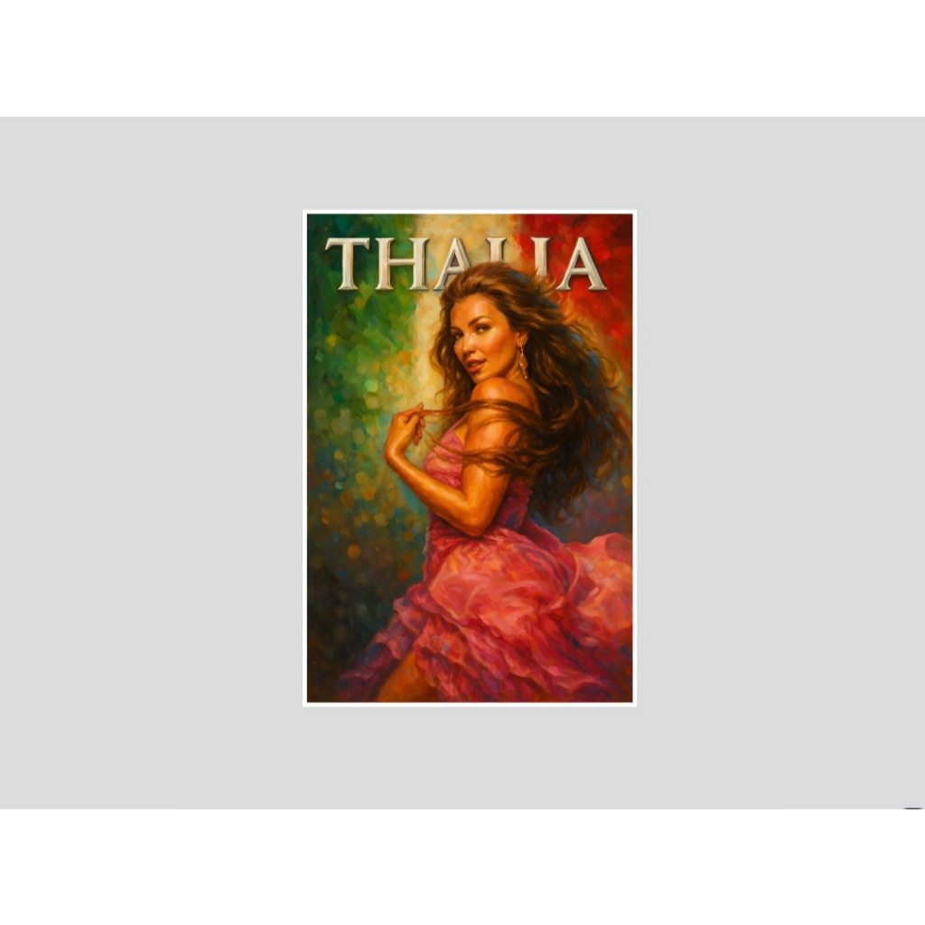 Quadro thalia cantora mexicana mexico musica maria do bairro